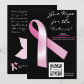 Uitnodiging tot Sjabloon van borstkanker (Voorkant / Achterkant)