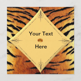 Uitnodiging tot Sjabloon van de tijger
