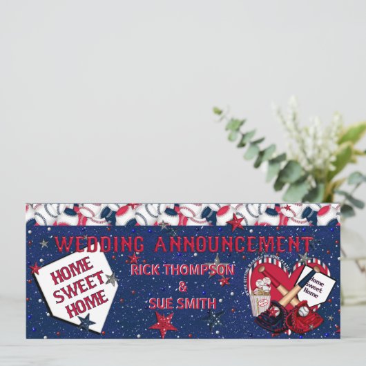 Uitnodiging tot SJABLOON van honkbalkaartje (Staand voorkant)