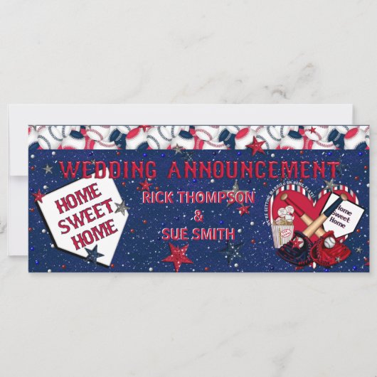 Uitnodiging tot SJABLOON van honkbalkaartje (Voorkant)