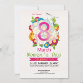 Uitnodiging tot Sjabloon voor Vrouwendag (Voorkant)