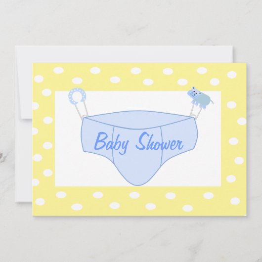 Uitnodiging tot speciaal Baby shower voor jongen - (Voorkant)