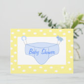 Uitnodiging tot speciaal Baby shower voor jongen - (Staand voorkant)