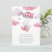 Uitnodiging tot speciale Baby shower voor levering (Staand voorkant)