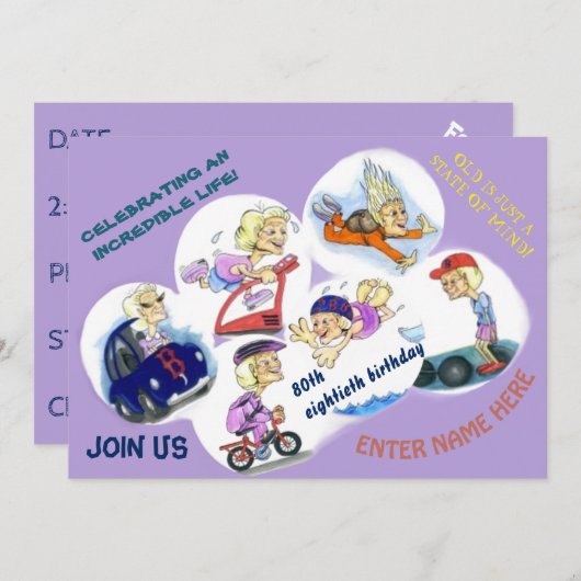 Uitnodiging tot speciale feestdag (Voorkant / Achterkant)