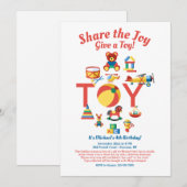 Uitnodiging tot speelgoed (Voorkant / Achterkant)