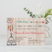 Uitnodiging tot stammenBaby shower (Staand voorkant)