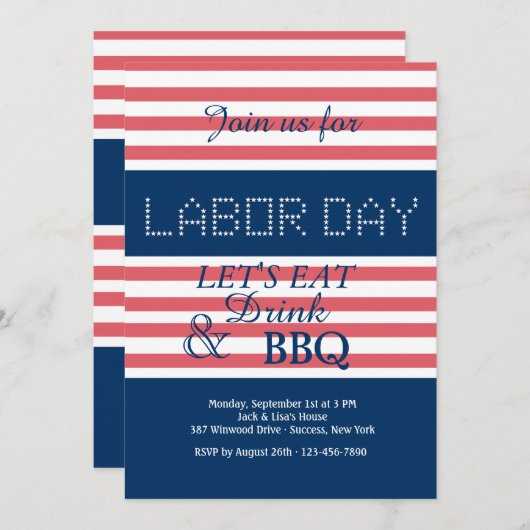 Uitnodiging tot stapes op de werkdag (Voorkant / Achterkant)