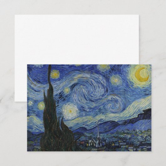 Uitnodiging tot Sterrennacht (Voorkant / Achterkant)