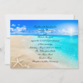 Uitnodiging tot strandbruiloft (Achterkant)