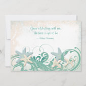 Uitnodiging tot strandstralen of bruiloft op beste (Achterkant)