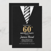 Uitnodiging tot Stropdas met strippen (Voorkant / Achterkant)