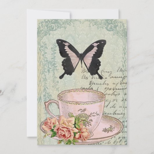 Uitnodiging tot  Tea Time Wedding (Voorkant)