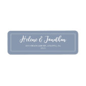 Uitnodiging tot teruggave van usty Blue Wedding Etiket (Voorkant)