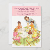 uitnodiging tot terugzending van Birthday Party (Voorkant)