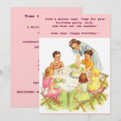 uitnodiging tot terugzending van Birthday Party (Voorkant / Achterkant)