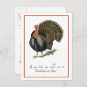 uitnodiging tot Thanksgiving (Voorkant / Achterkant)