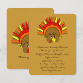 Uitnodiging tot Thanksgiving (Voorkant / Achterkant)