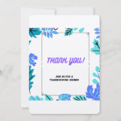 uitnodiging tot Thanksgiving (Achterkant)