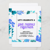 uitnodiging tot Thanksgiving (Voorkant / Achterkant)