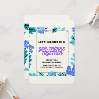 uitnodiging tot Thanksgiving