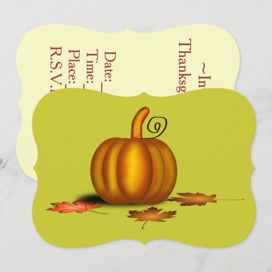 Uitnodiging tot Thanksgiving (Voorkant / Achterkant)