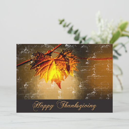 Uitnodiging tot Thanksgiving (Staand voorkant)