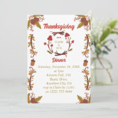 Uitnodiging tot Thanksgiving (Staand voorkant)