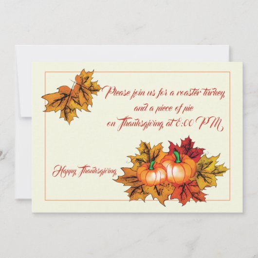 uitnodiging tot Thanksgiving (Voorkant)