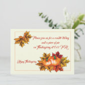 uitnodiging tot Thanksgiving (Staand voorkant)