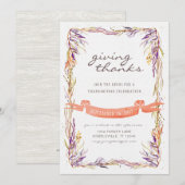 Uitnodiging tot Thanksgiving (Voorkant / Achterkant)