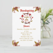 Uitnodiging tot Thanksgiving (Staand voorkant)