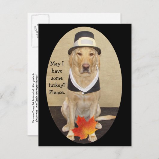 Uitnodiging tot Thanksgiving (Voorkant / Achterkant)