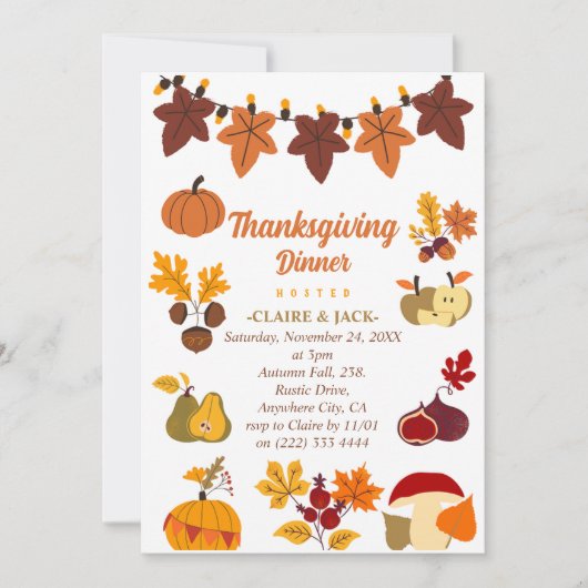 Uitnodiging tot Thanksgiving (Voorkant)