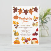 Uitnodiging tot Thanksgiving (Staand voorkant)