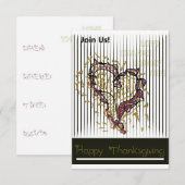 Uitnodiging tot Thanksgiving (Voorkant / Achterkant)