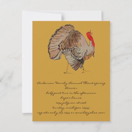 Uitnodiging tot Thanksgiving (Voorkant)