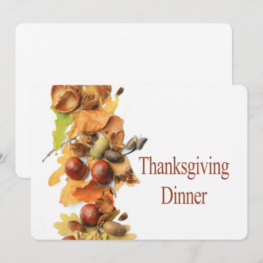 Uitnodiging tot Thanksgiving (Voorkant / Achterkant)