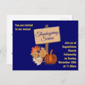 Uitnodiging tot Thanksgiving Church (Voorkant / Achterkant)