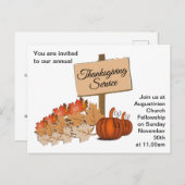 Uitnodiging tot Thanksgiving Church (Voorkant / Achterkant)