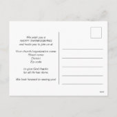 Uitnodiging tot Thanksgiving Church (Achterkant)