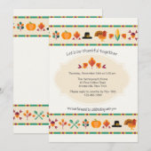 Uitnodiging tot Thanksgiving-grens (Voorkant / Achterkant)
