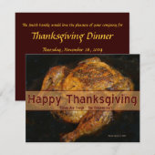 Uitnodiging tot Thanksgiving (Humoureus 2 - Person (Voorkant / Achterkant)