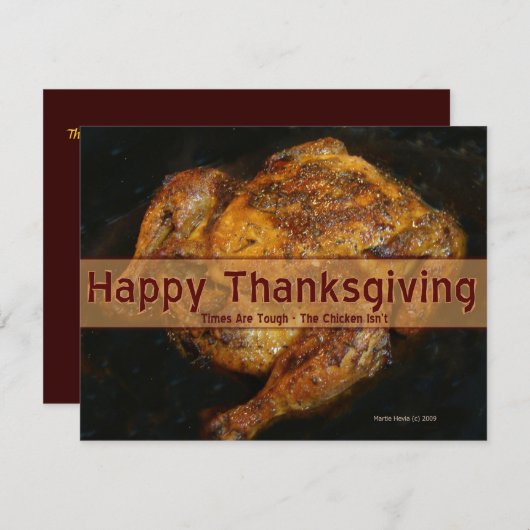 Uitnodiging tot Thanksgiving (Humoureus 2 - Person (Voorkant / Achterkant)