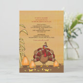 Uitnodiging tot Thanksgiving in de binnentijd van  (Staand voorkant)