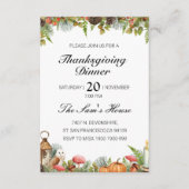 Uitnodiging tot Thanksgiving Informatiekaartje (Voorkant)