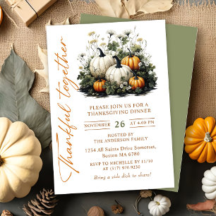 Uitnodiging tot Thanksgiving Rustic Pumpkin