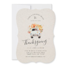 UITNODIGING TOT THANKSGIVING | Rustieke Herfst Oog