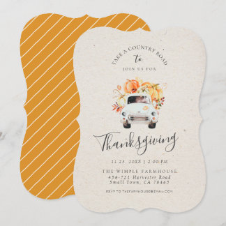 UITNODIGING TOT THANKSGIVING | Rustieke Herfst Oog