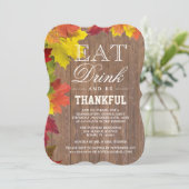 Uitnodiging tot Thanksgiving Rustige Herfst Old Wo (Staand voorkant)